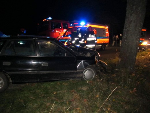 Wypadek na drodze Białogard - Stanomino ZDJĘCIA