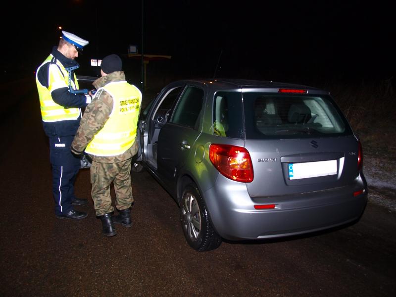 Wspólne działania Policji oraz Straży Granicznej w powiecie białogardzkim.