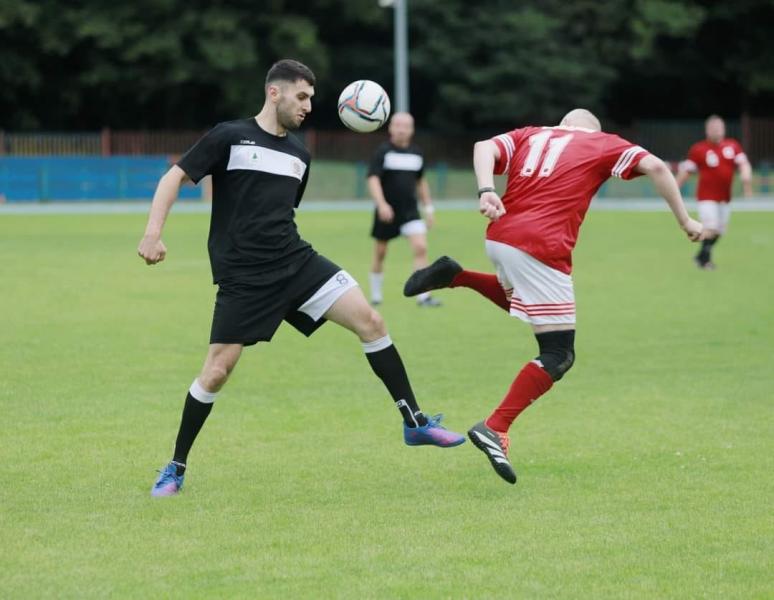 Mecz Weterani vs Policja na Stadionie Miejskim im. Henryka Młynarczyka w Białogardzie