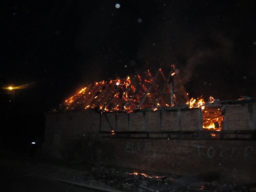 Pożar w Lulewicach - ZDJĘCIA 