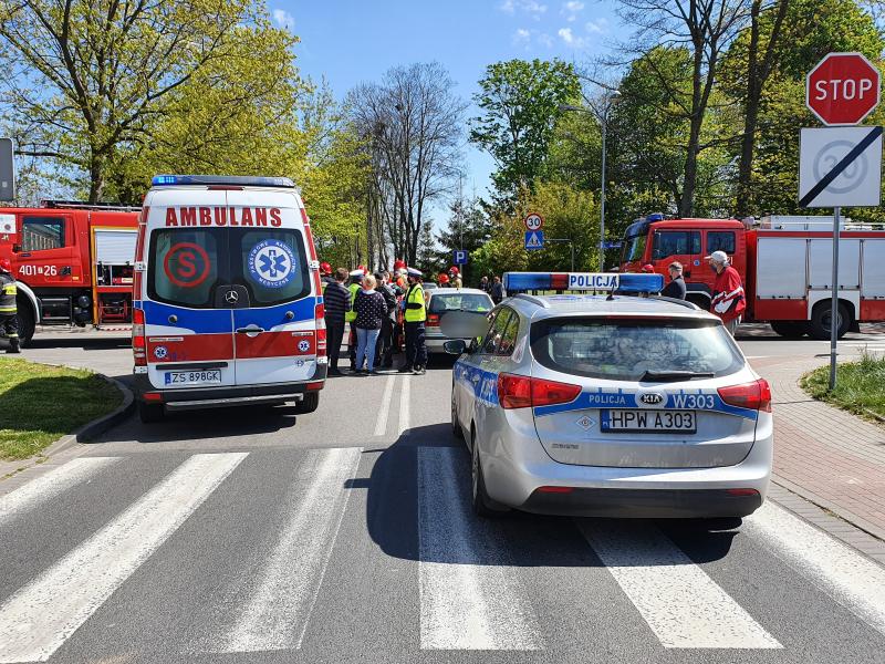 Potrącenie rowerzysty w Białogardzie - 83 latek trafił do szpitala. 