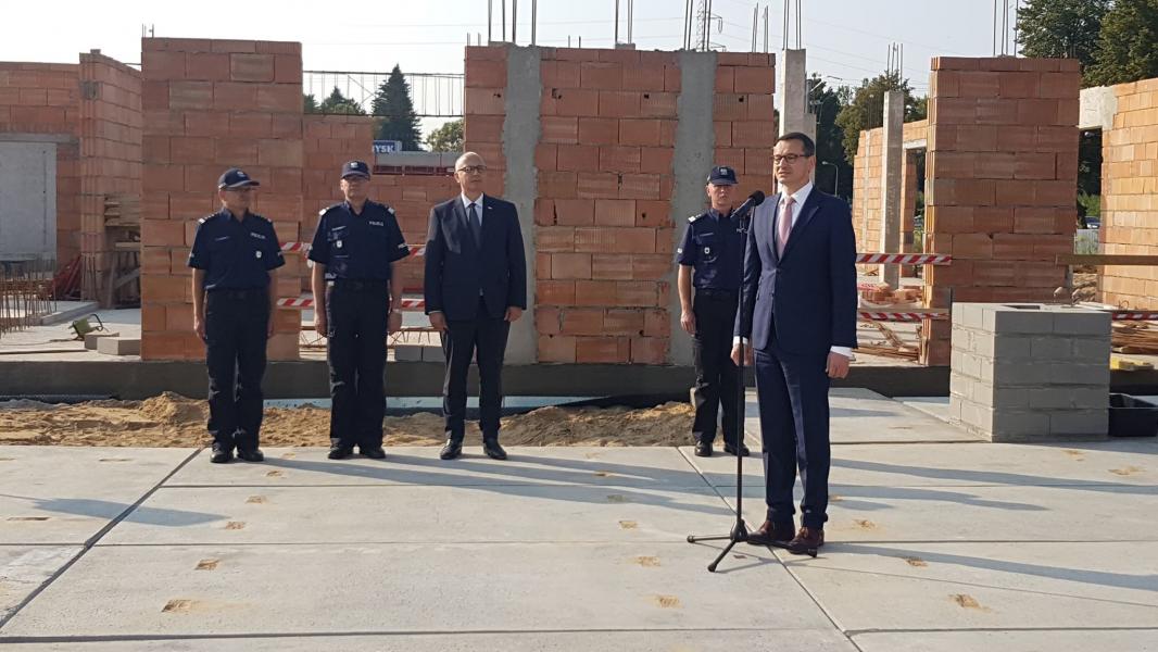 Poświęcenie i wmurowanie aktu erekcyjnego pod budowę nowego komisariatu policji w Białogardzie