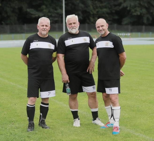 Mecz Weterani vs Policja na Stadionie Miejskim im. Henryka Młynarczyka w Białogardzie